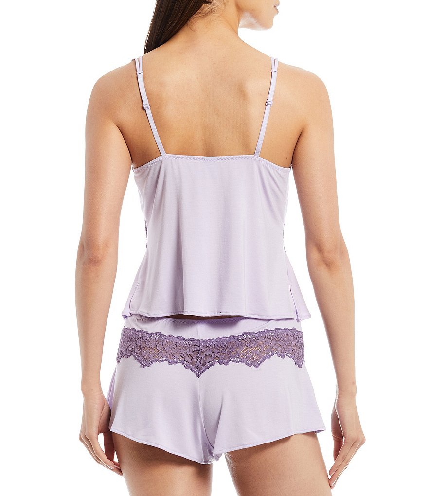 Cassandra Myrna Knit & Lace Jersey Knit Shorty Coordinating Pajama Set