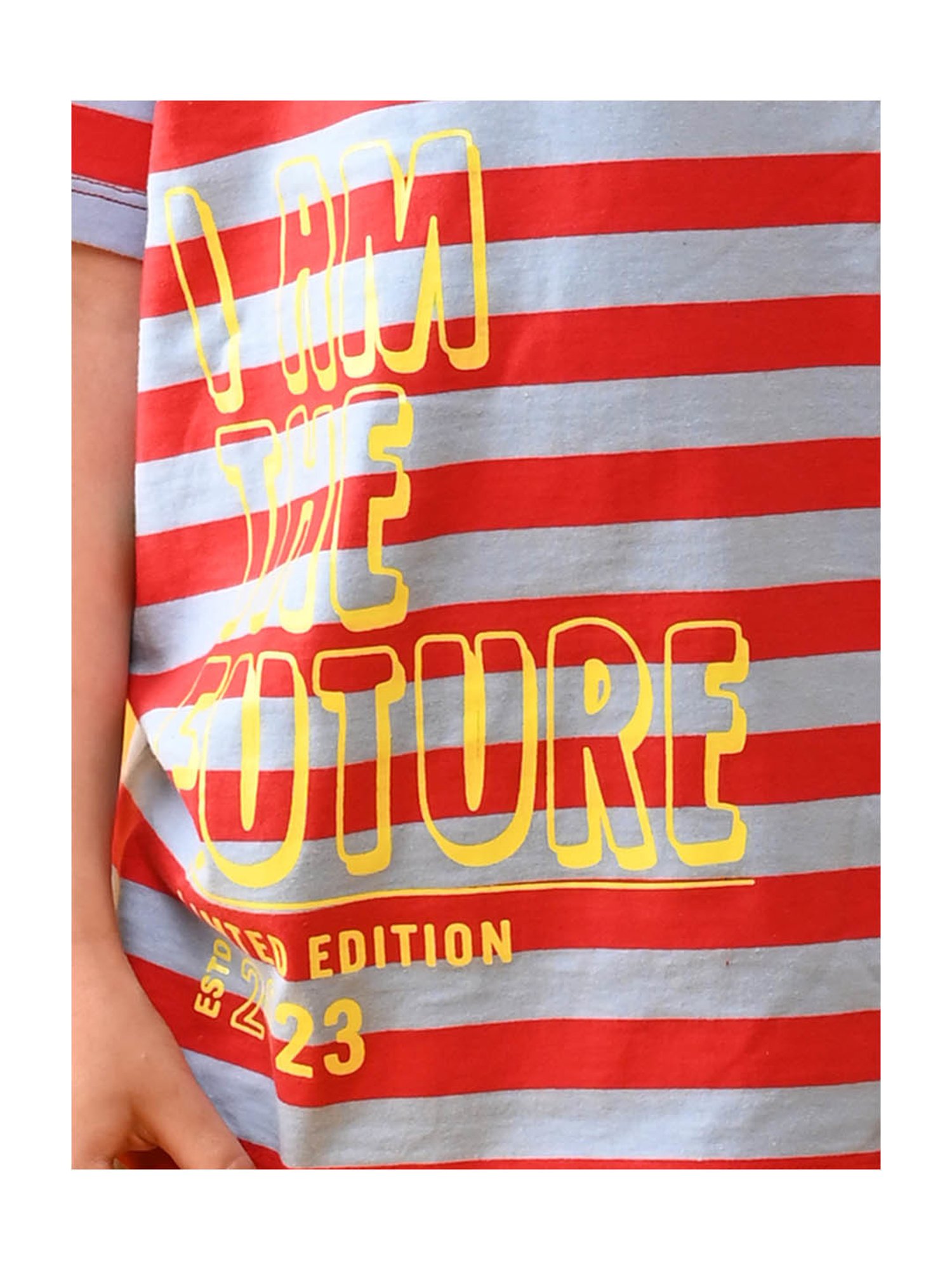 Anthrilo Boys Red Striped T-Shirt with Pyjamas