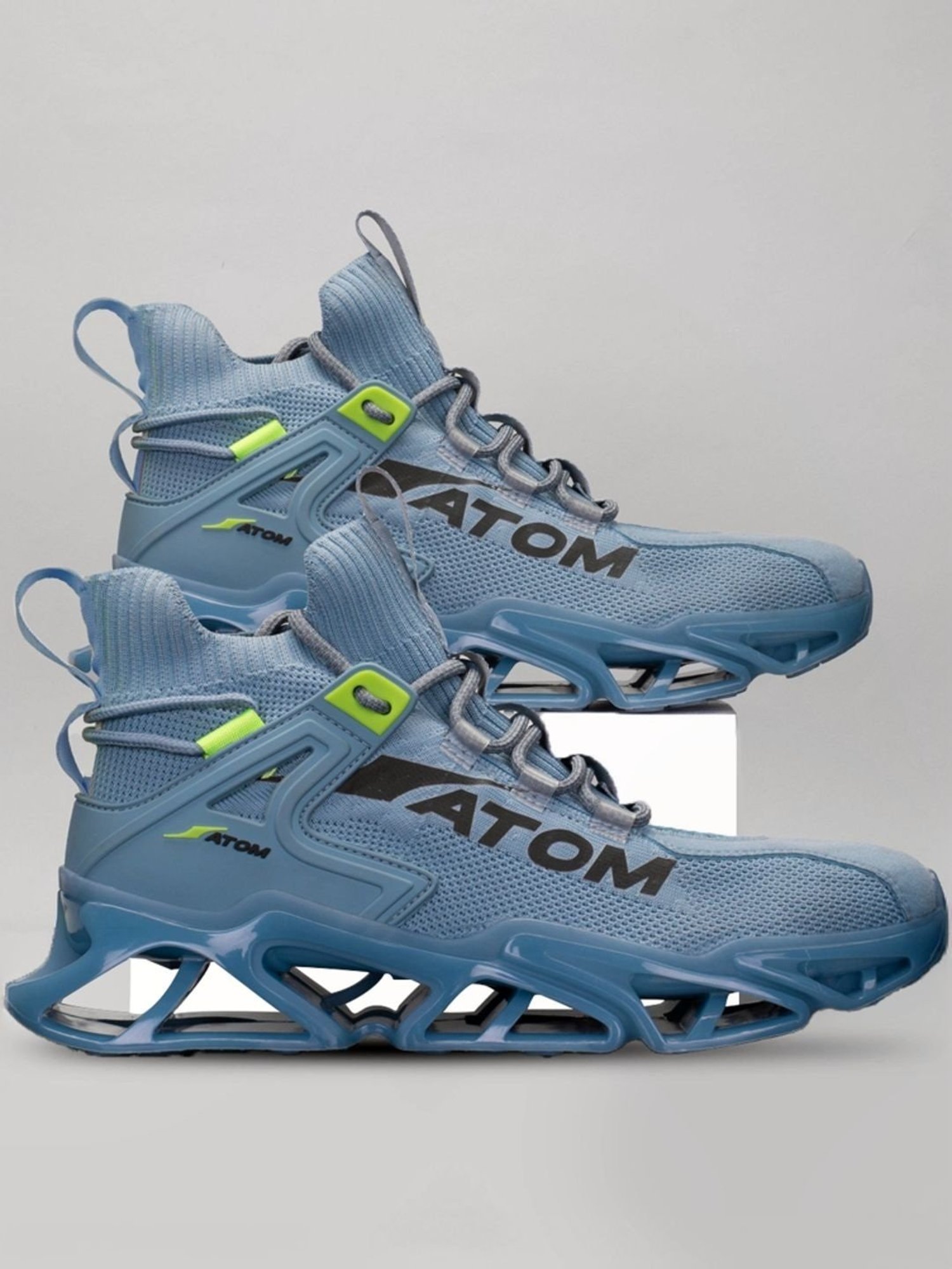 Atom Men's Hollow Man Blue Running Shoes