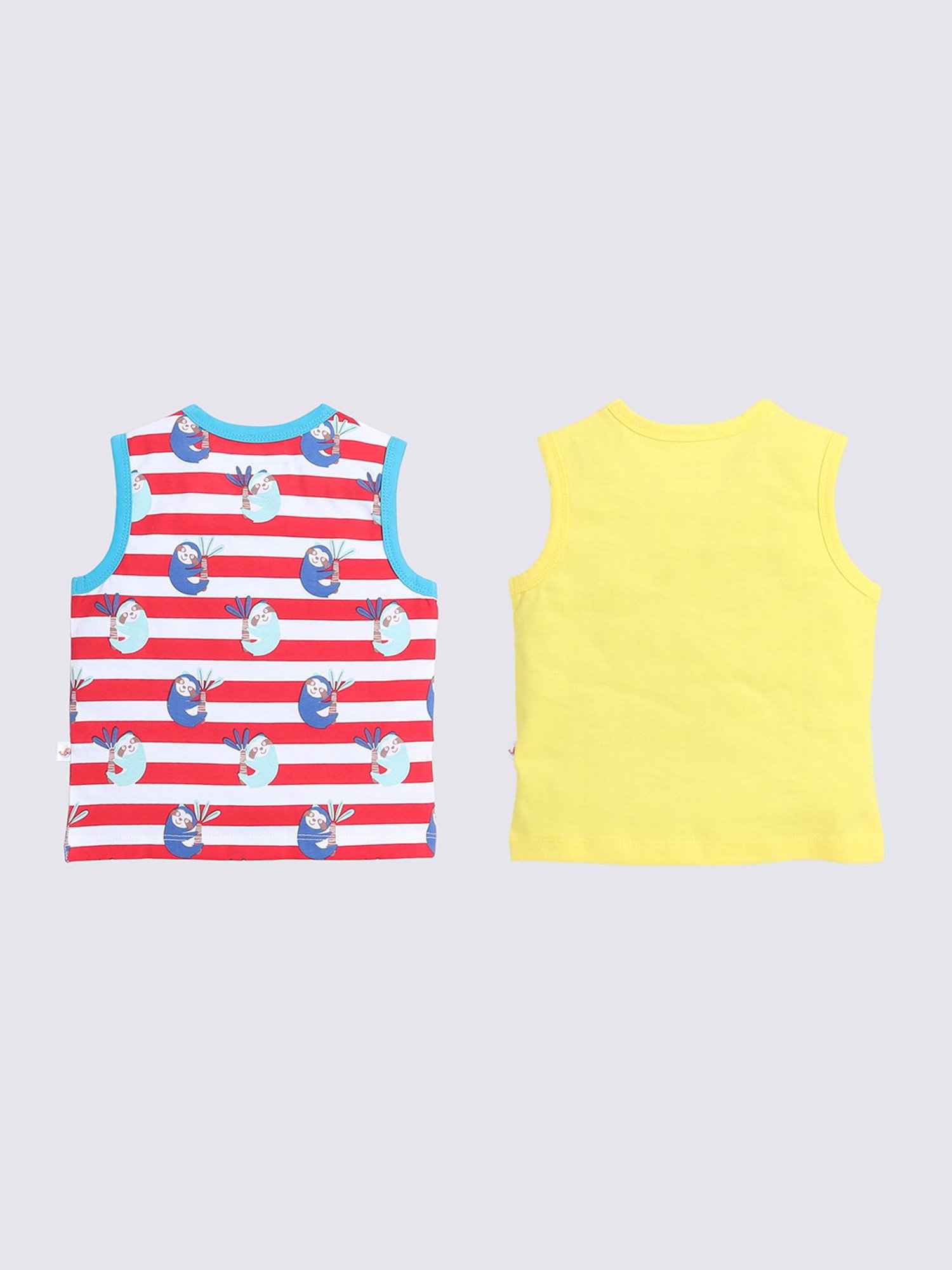 Bumzee Kids Red & Yellow Printed T-Shirt (Pack Of 2)