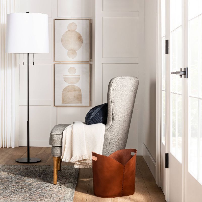 (Set of 2) 20" x 24" Abstract Shapes Framed Canvas Brown - Threshold™ designed with Studio McGee