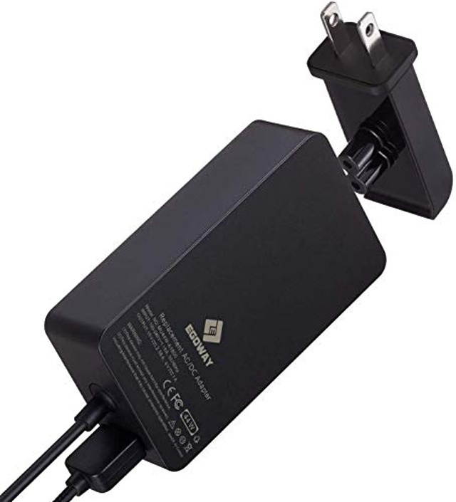 Surface Pro Charger, E EGOWAY 44W 15V 2.58A Power Supply Adapter Compatible with Surface Pro X 7 6 5 Surface Laptop 3 2 1 Surface Go Surface Book with Wall Plug and 6ft Power Cord