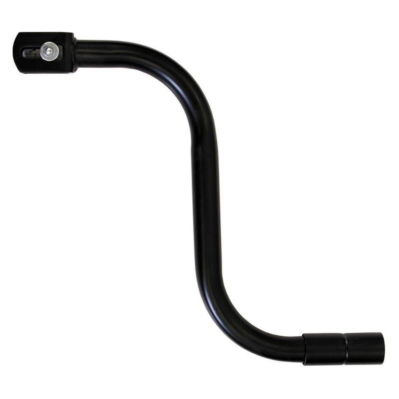 Buyers Products 0091415H Carbon Steel Front Pin 4 Inch Square Jack with Handle for RV, Construction, or Tri Axial Trailers, Black