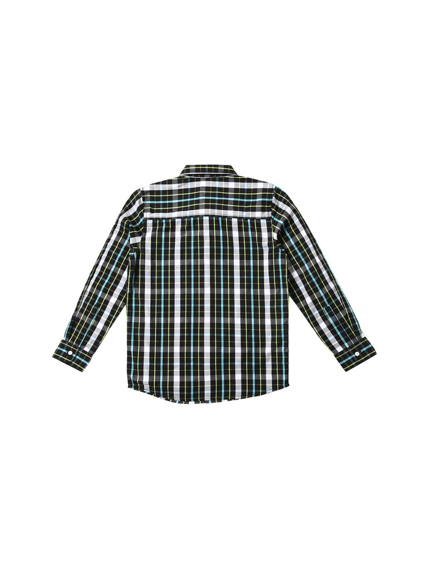 Allen Solly Junior Black Checks Full Sleeves Shirt