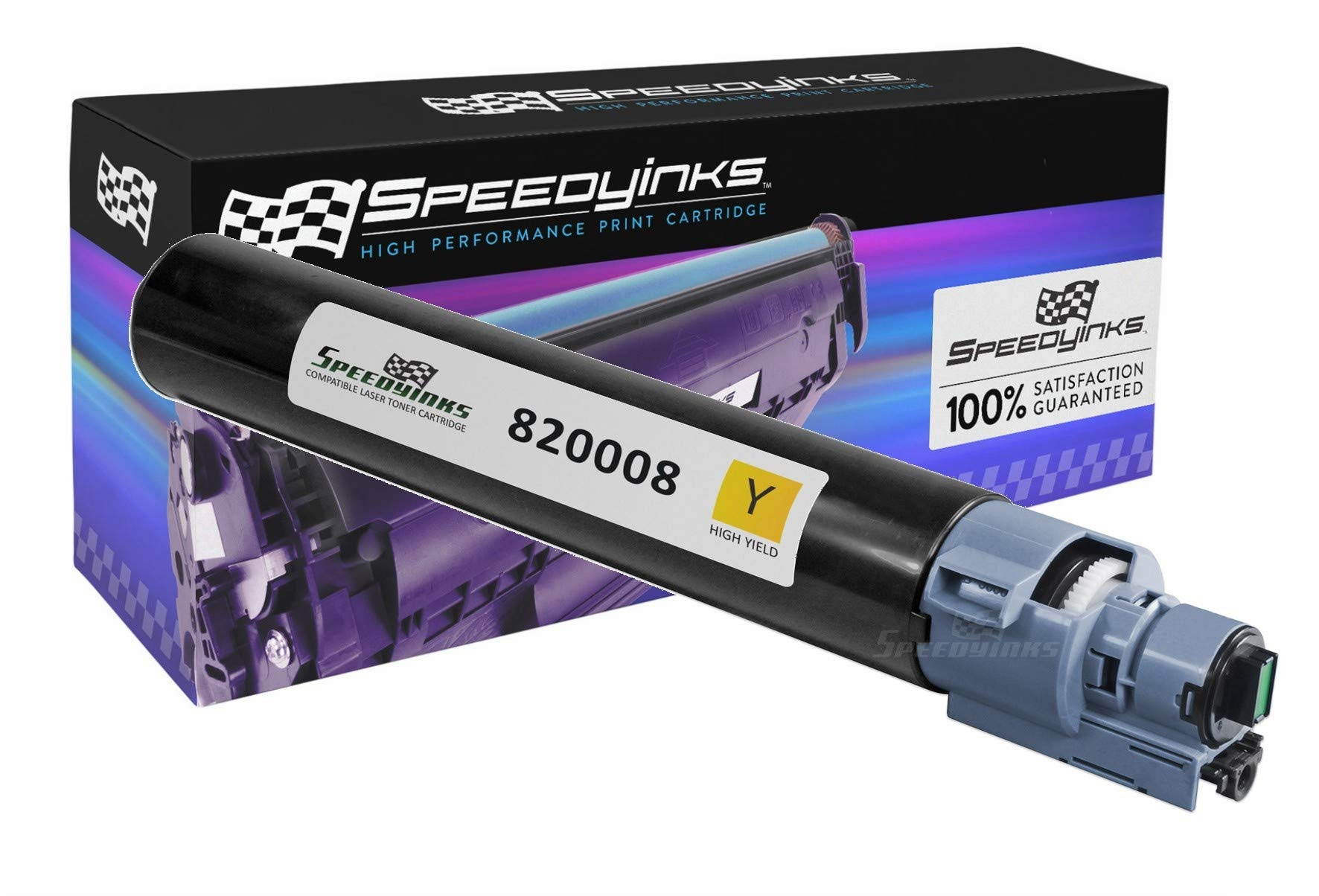 Speedy Inks - Compatible High Yield 820008 Yellow Laser Toner Cartridge