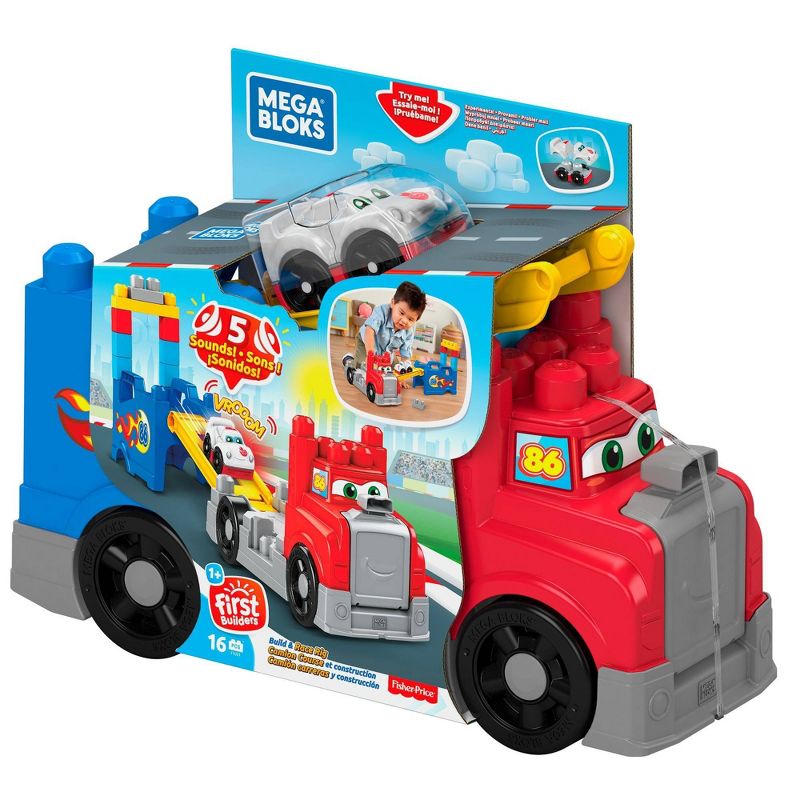 Mega Bloks First Builders Build & Race Rig Construction Set