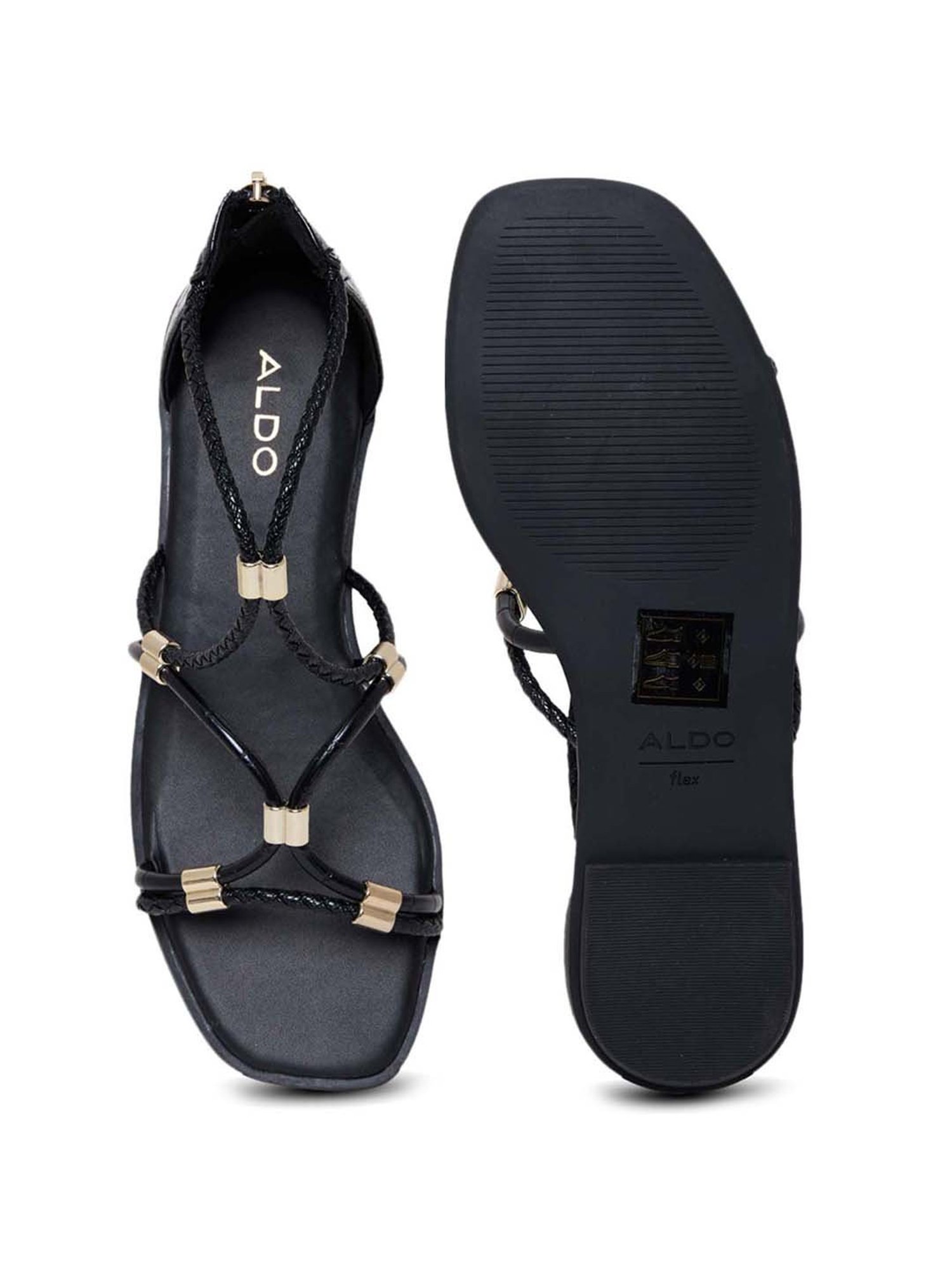 Aldo Women's Black Ankle Strap Sandals