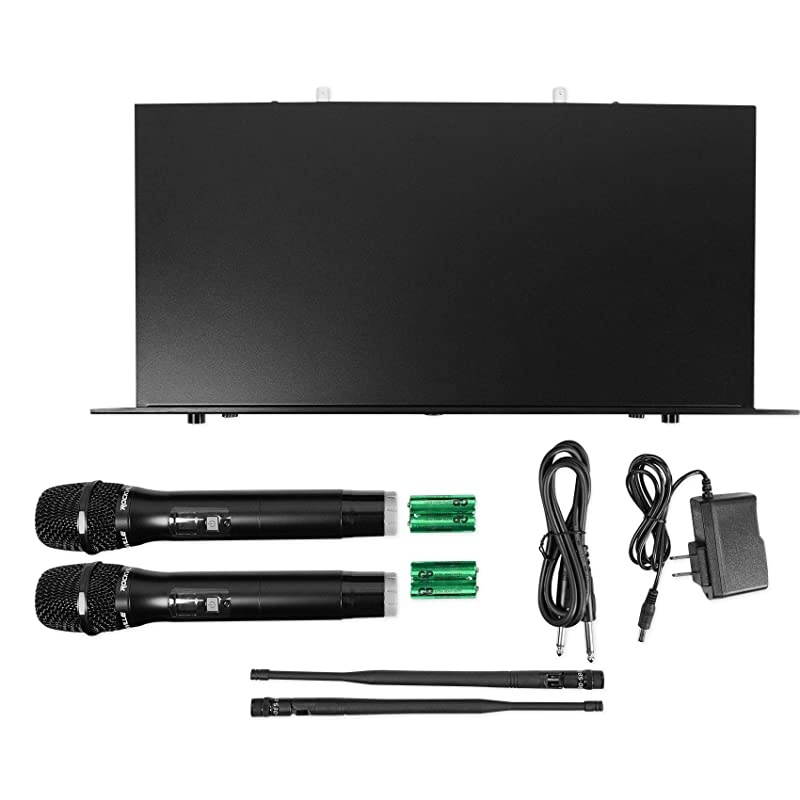 200 Channel UHF Wireless Dual HandHeld Microphone Mic System rwm3300ua