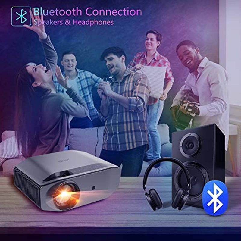 5G WiFi Bluetooth Projector, Artlii Energon 2 Outdoor Projector Support 4K, 340 ANSI Lumen 300" Display, Keystone&Zoom, Full HD Native 1080P Projector Compatible w/ TV Stick, iOS, Android, PS5