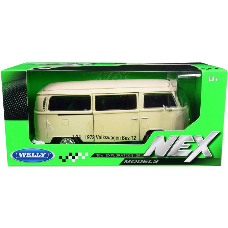 1972 Volkswagen T2 Bus Van Cream 1/24 Diecast Model by Welly