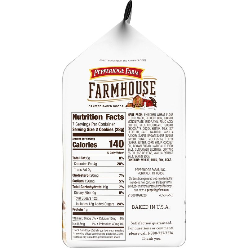 Pepperidge Farm Farmhouse Thin & Crispy Toffee Milk Chocolate Cookies - 6.9oz