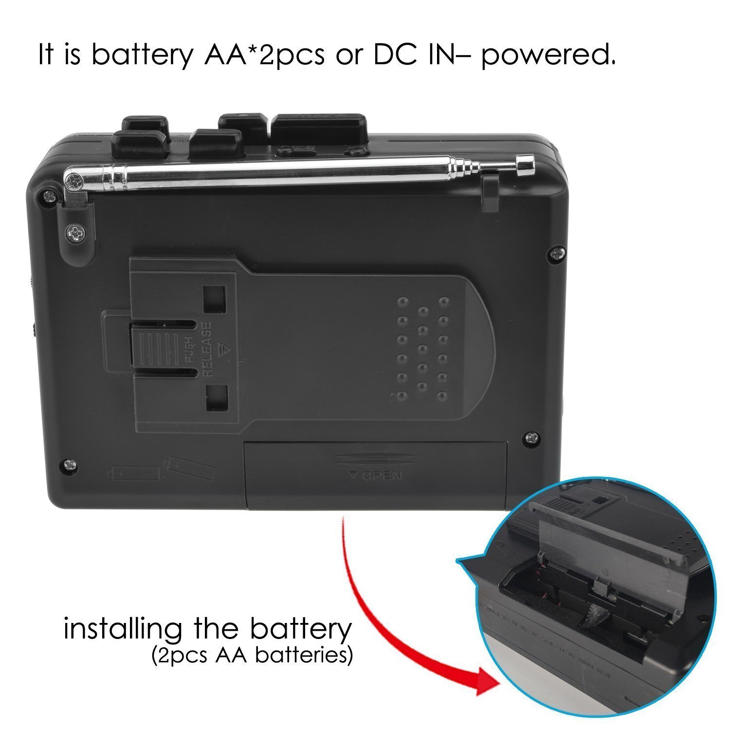 DIGITNOW!AM/FM Portable Pocket Radio and Voice Audio Cassette Recorder,Personal Audio Walkman Cassette Player with Built-in Speaker and Earphone