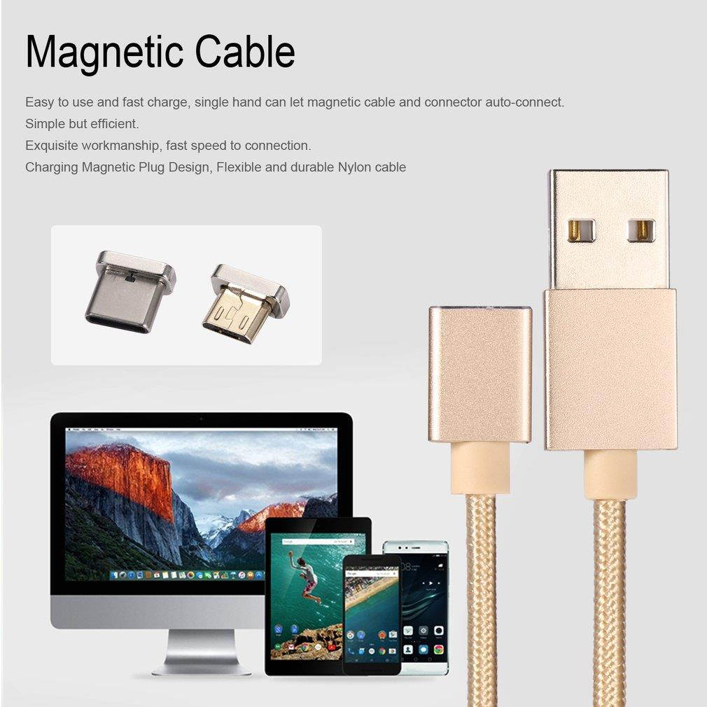 2 in 1 Micro USB & Type-C Magnetic Charging Cable Wire Adapter for Android