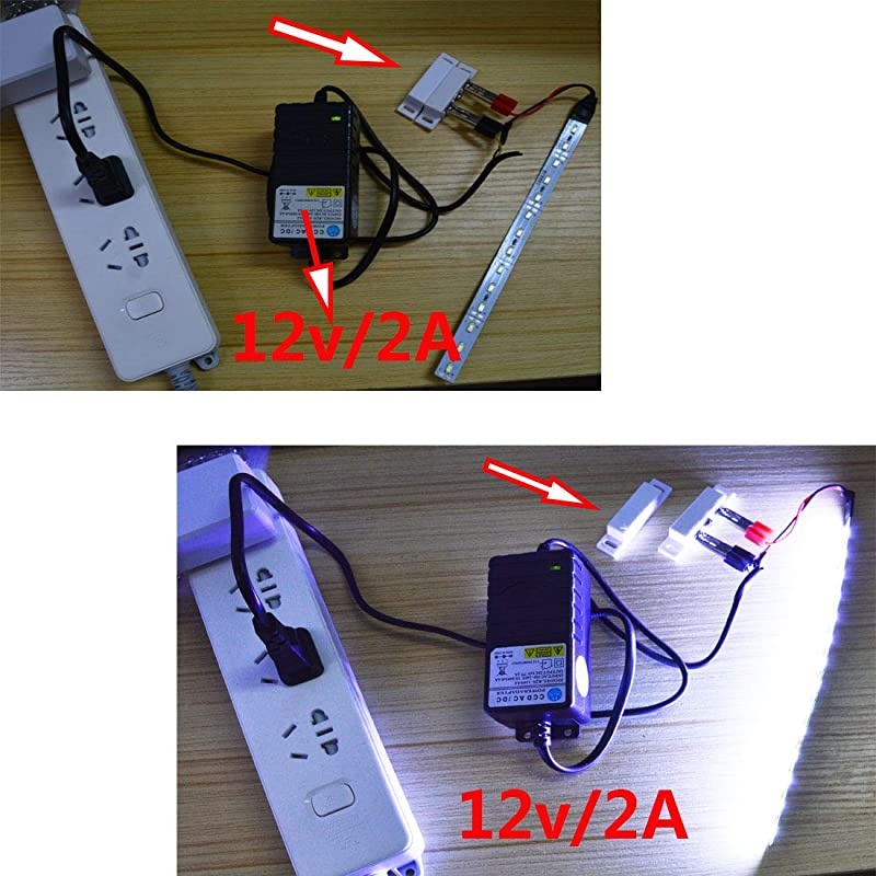5Sets Magnetic Reed Switch Normally Open Closed NC NO Door Alarm Window Security/Magnetic Door Switch/Magnetic Contact Switch/Reed Switch for GPS,Alarm or Other Device,DC 5V 12V 24V Light