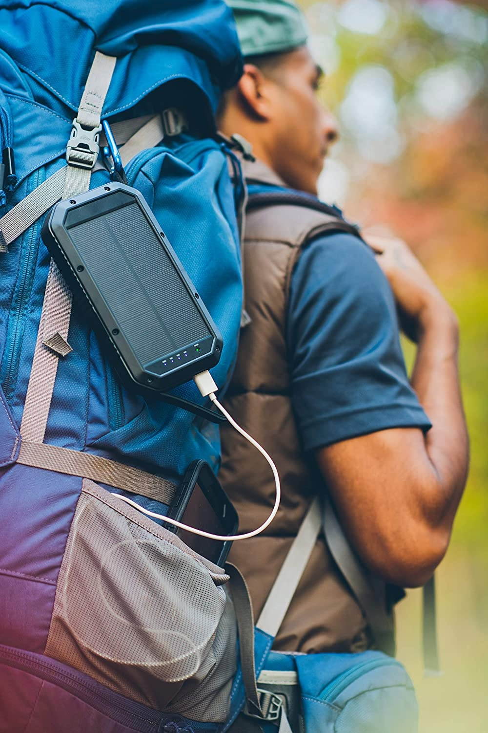 Solar Power Bank Portable Charger ?C Rugged Water-Resistant Solar Charger Power Bank w/Wireless Charger Pad 3 Fast-Charging USB Ports ?C 20000mAh Portable Power Bank w/ 72-Hour Bright LED Flashlight