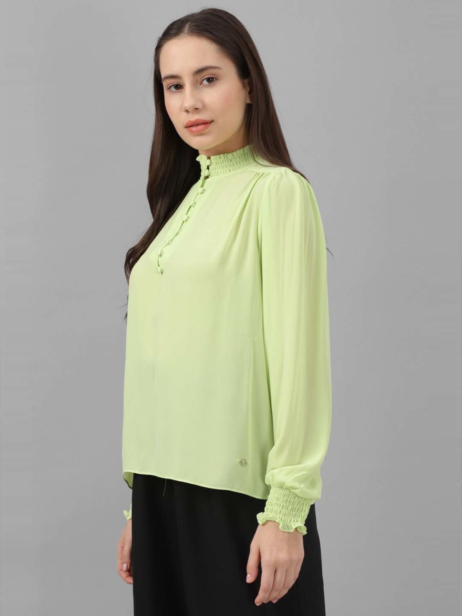 Allen Solly Green Regular Fit Top