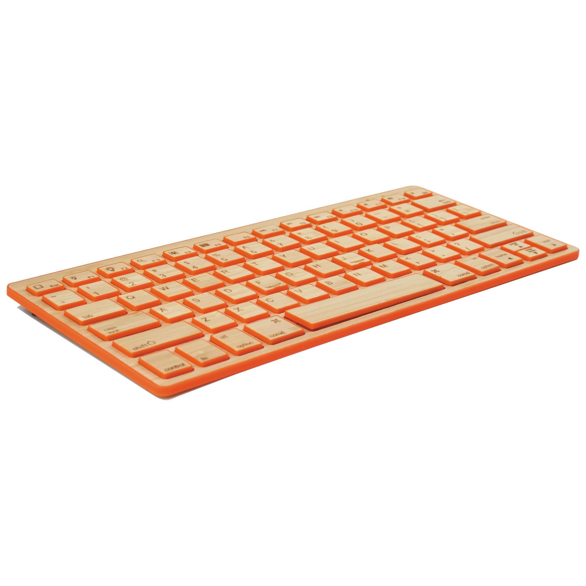 Impecca KBB78BTO Bamboo Bluetooth Keyboard - Orange