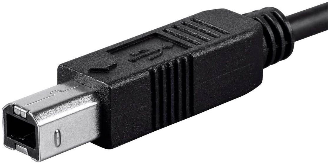 Monoprice 2.0 USB-C to USB Type-B Printer Cable 480 Mbps 3.3ft Black