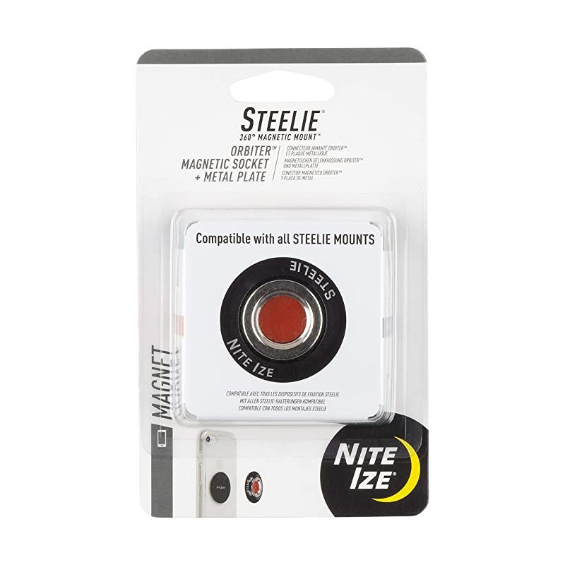 Steelie Orbiter Magnetic Socket and Metal Plate, black, one size (STO-01-R7)