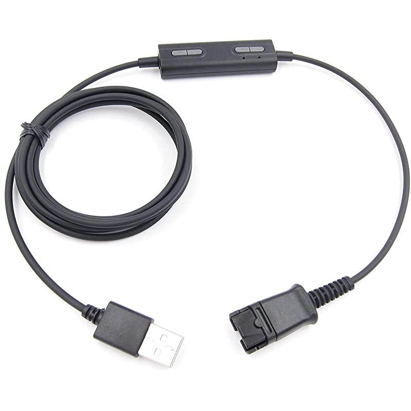 USB Headphone Office Noise Cancelling Headphones with Quick Disconnect to USB Adapter for Laptop, PC,Skype,Zoom,Webinar,Call Center,Office