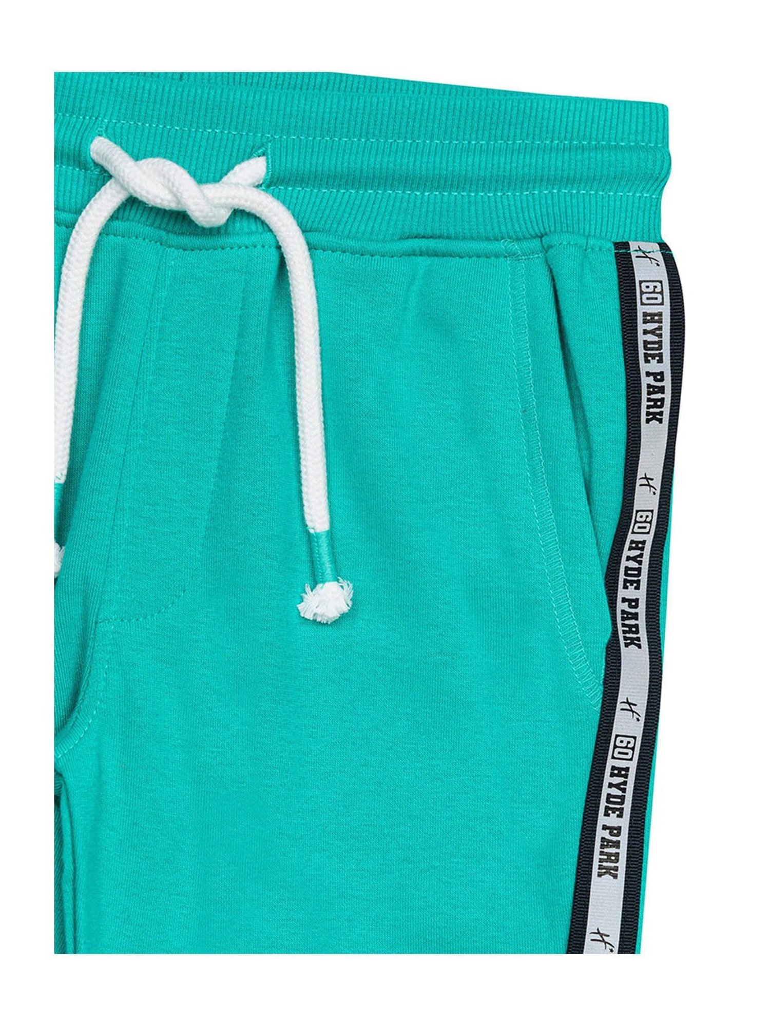 H by Hamleys Boys Green Solid Joggers