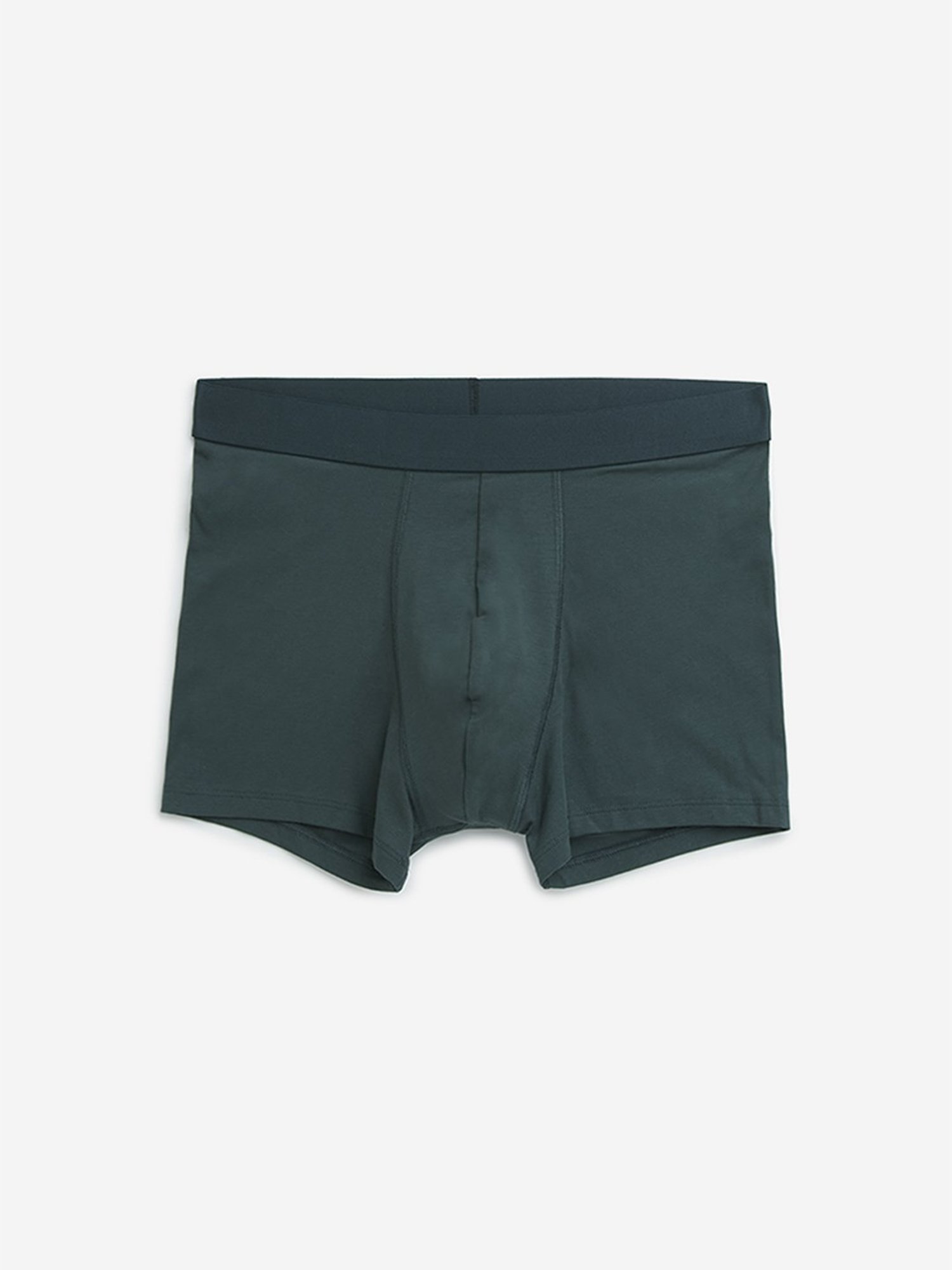 WES Lounge by Westside Teal Cotton Blend Trunks - Pack of 3