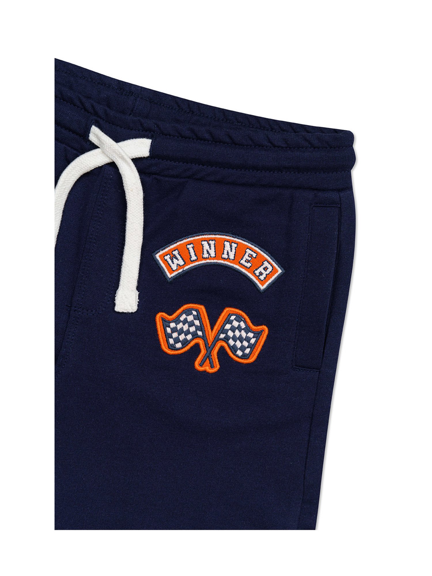 H by Hamleys Kids Navy Applique Shorts