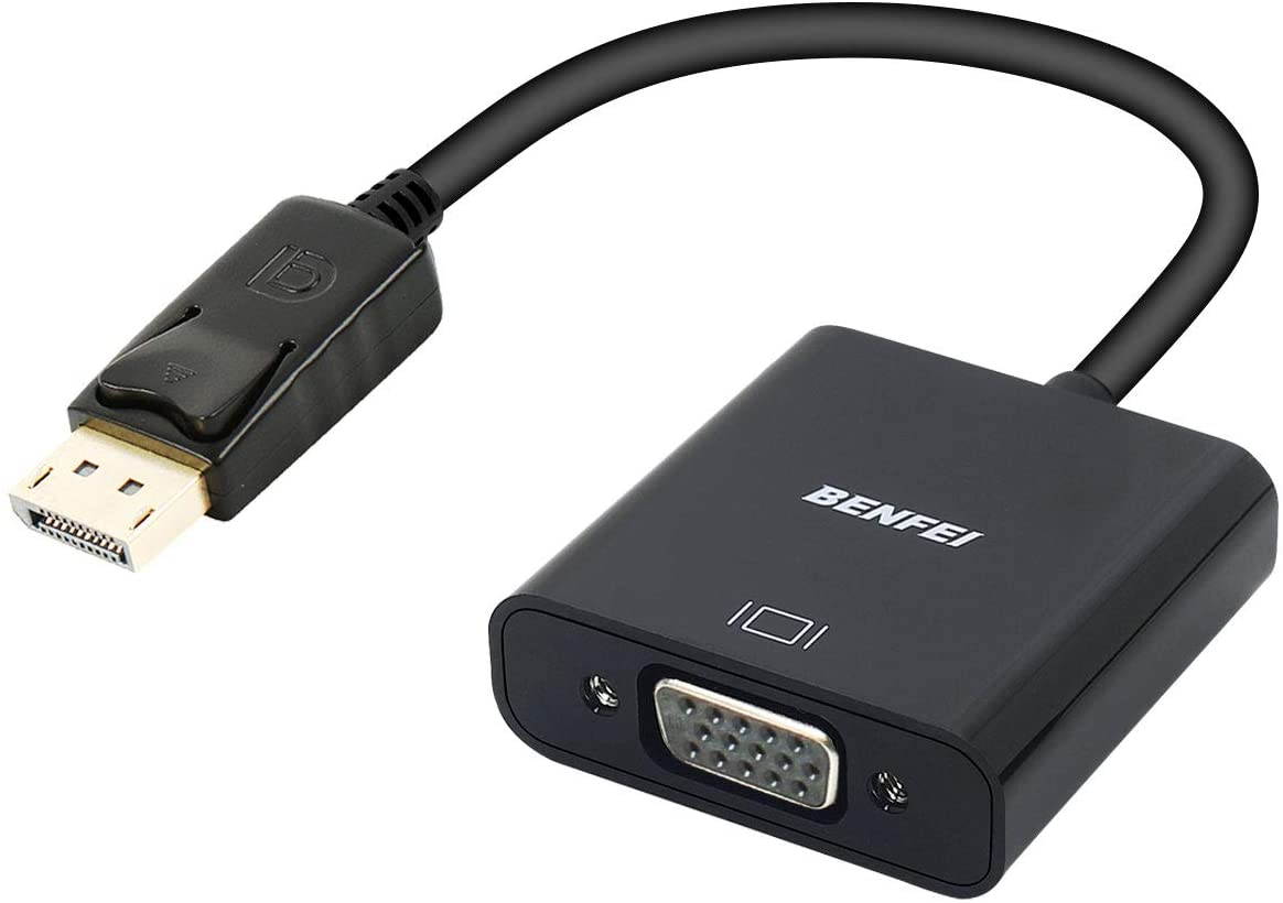 DisplayPort to VGA, Gold-Plated DP to VGA Adapter (Male to Female) Compatible for Lenovo, Dell, HP, ASUS