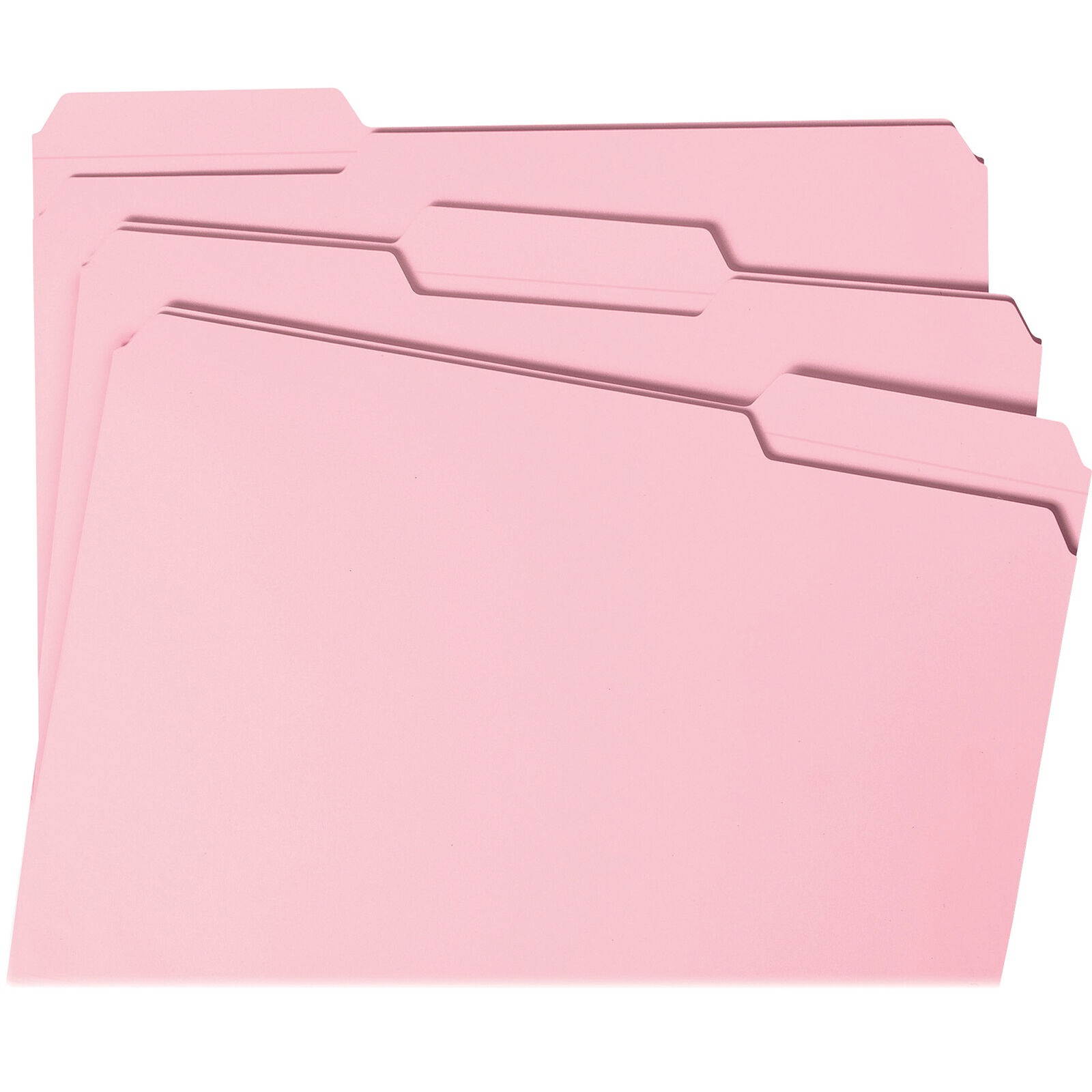 Smead 12634 Pink Colored File Folders With Reinforced Tab - Letter - 8.50" X 11"