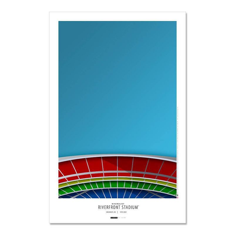 MLB Cincinnati Reds Riverfront Stadium Art Poster