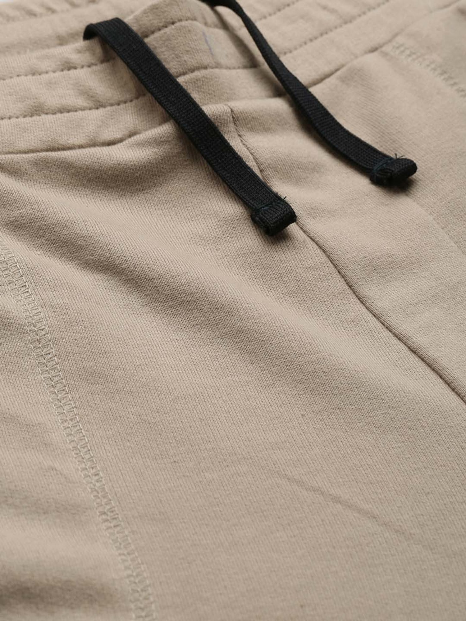Slowave Beige Regular Fit Joggers
