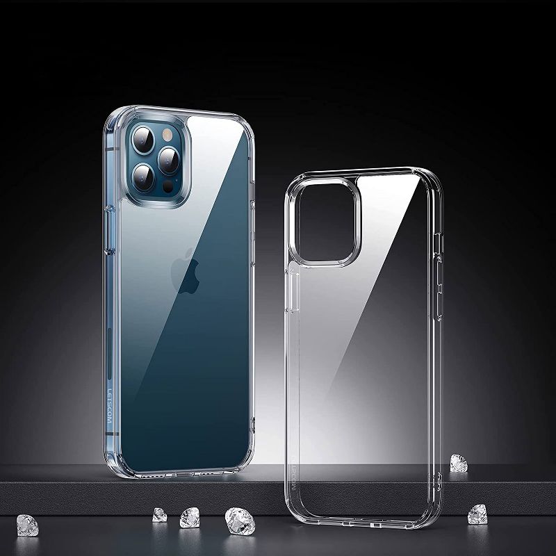 Letscom Crystal Clear Case for iPhone 12 & iPhone 12 Pro Anti-Yellowing, Corner Shockproof, Military Grade Protection Phone Case - Clear Ci121