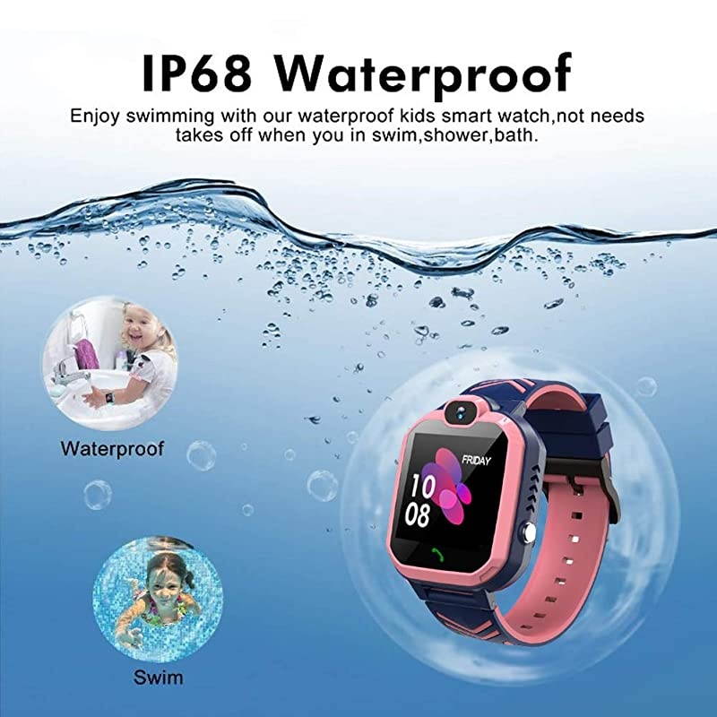 Waterproof Smart Watch Phone GPSLBS Tracker Smart Watch for for 312 Year Old Compatible iOS Android Smart Watch Christmas Birthday Gifts for Excluding SIM Card