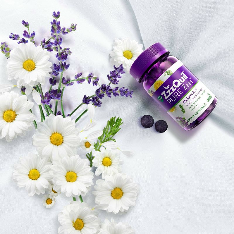 Vicks ZzzQuil Pure Zzzs Vegan Gummies - Melatonin + Chamomile & Lavender - Wildberry Vanilla - 48ct