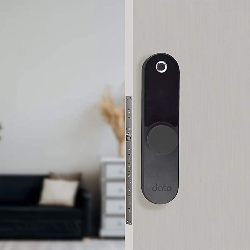 Smart Fingerprint Door Lock - Digital Touchscreen Keyless Entry Front Door Lock with Backup Key for Homes/AirBnB/Apartments/Hotels, Black(L-F500)