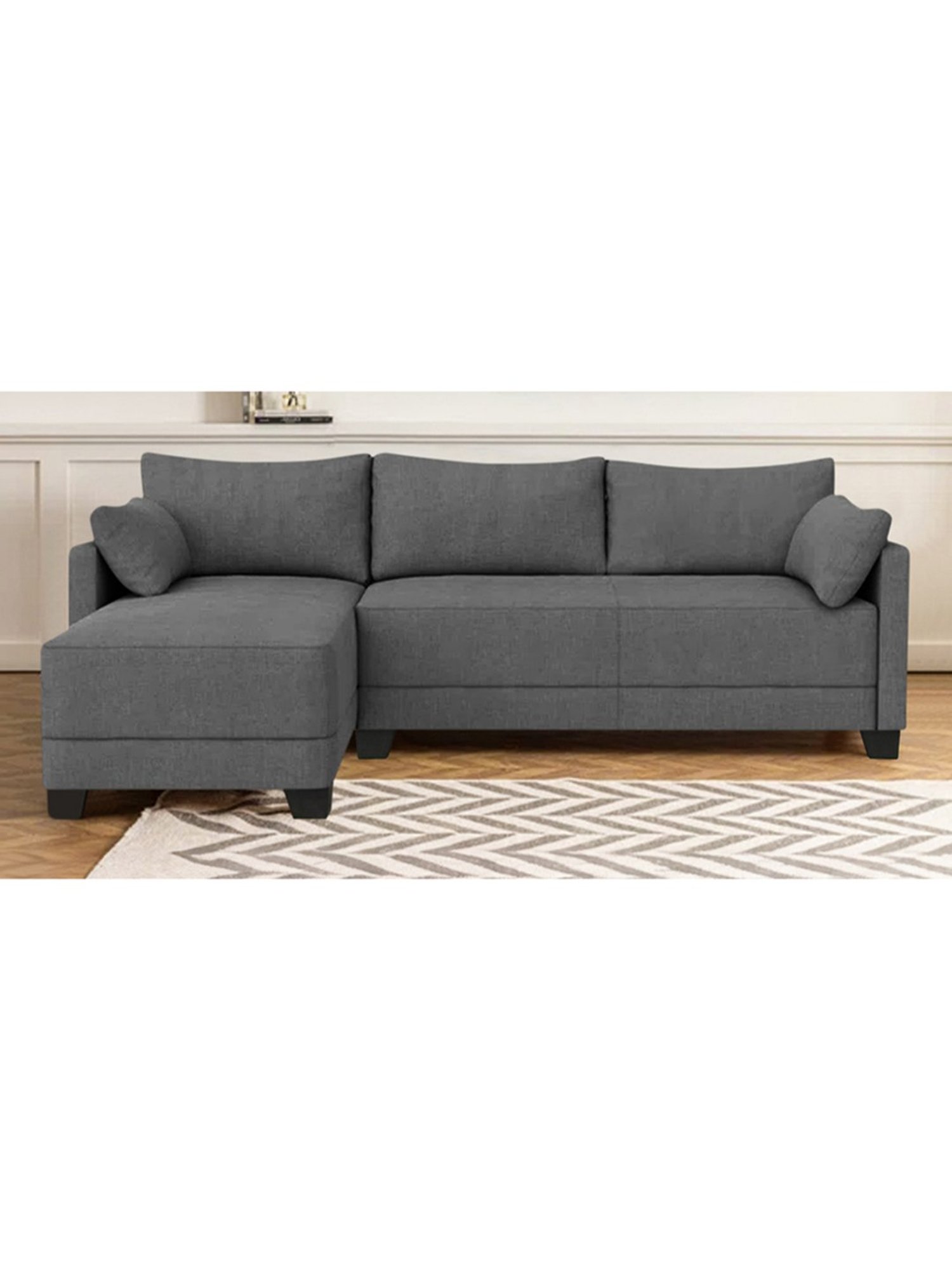 Durian Berry Black Premium Leatherette 2 Seater Sofa