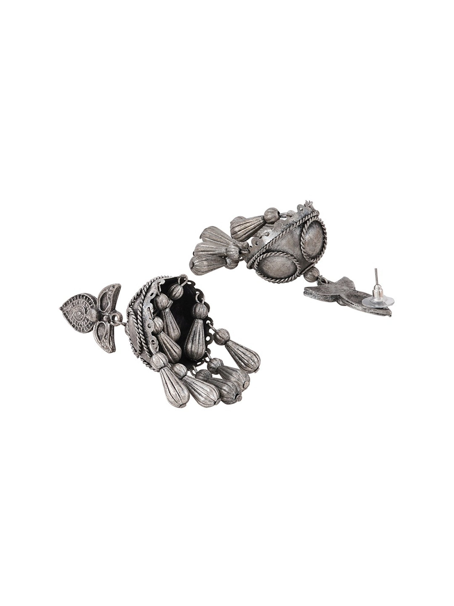 Sri Jagdamba Pearls Black Rosy Pearl Drop Earrings