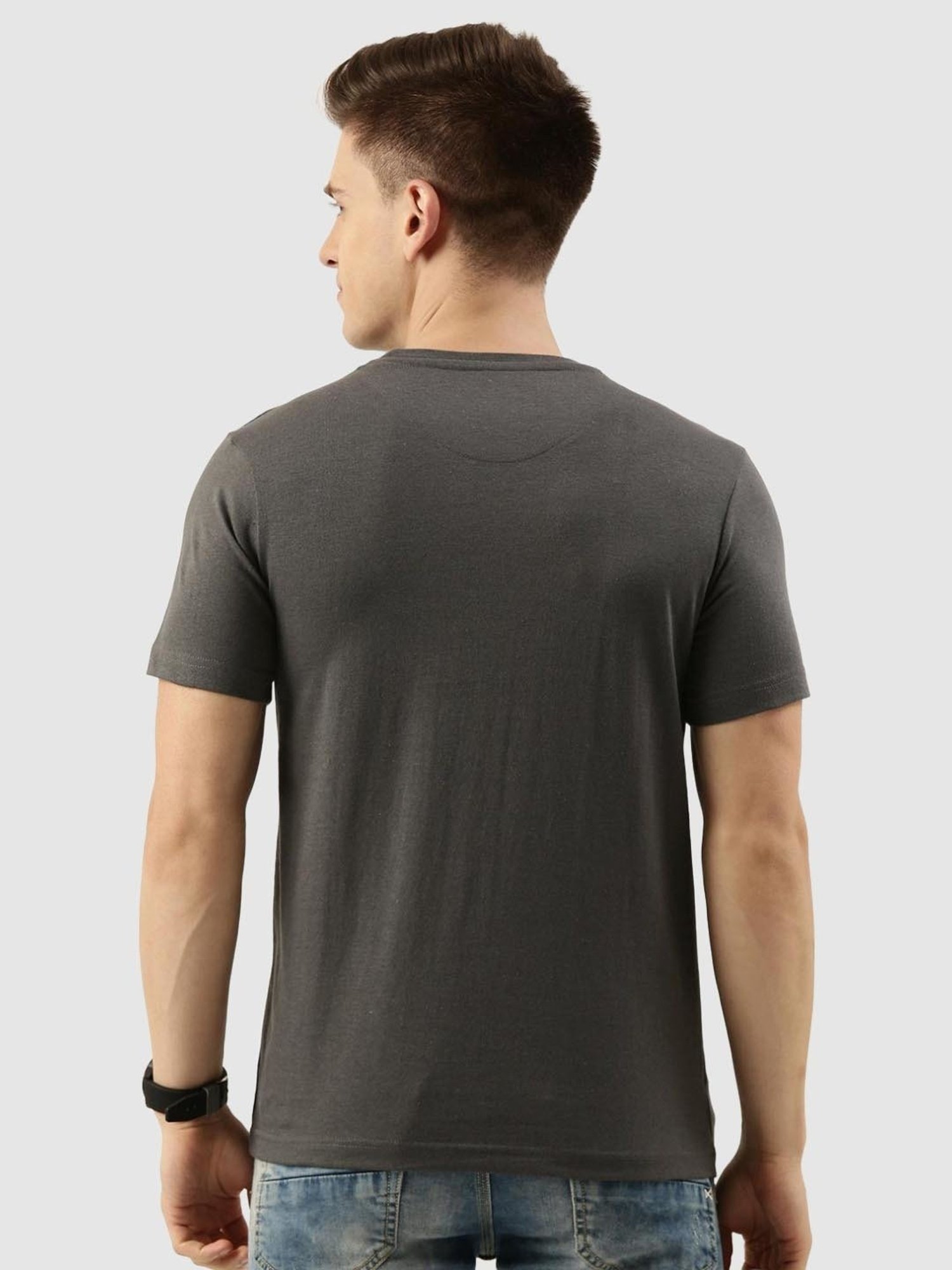 Bene Kleed Grey Regular Fit T-Shirt