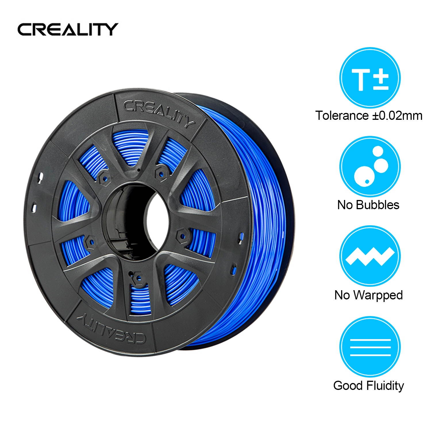 Creality 3D Printer PLA Filament 1.75mm 1kg/2.2lbs Filament Dimensional Accuracy +/- 0.02 mm, Red
