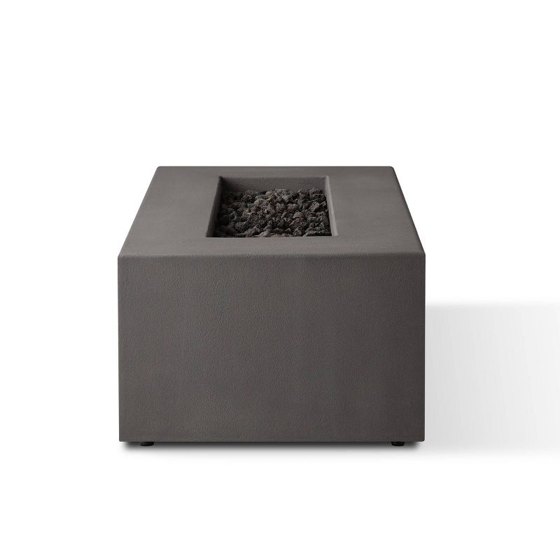 Caraga Casual Rectangle Propane Fire Table Carbon - Jensen Co.