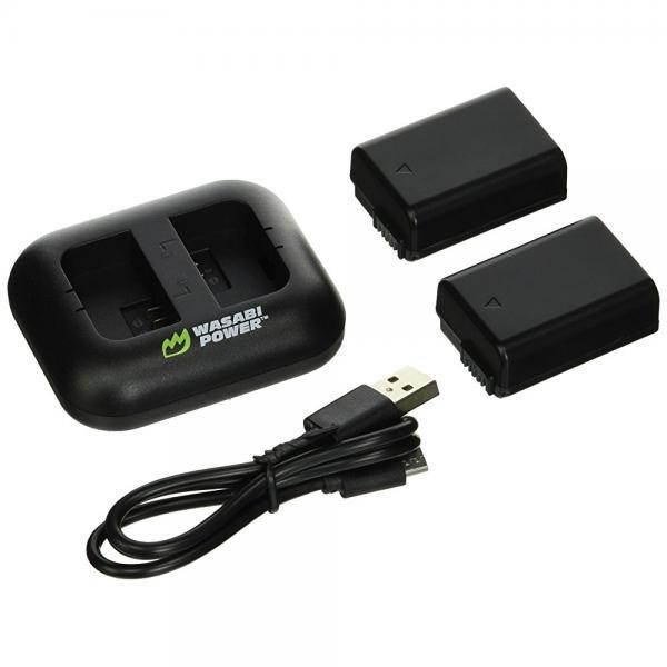 Wasabi Power Battery (2-Pack) and Dual Charger for Sony NP-FW50
