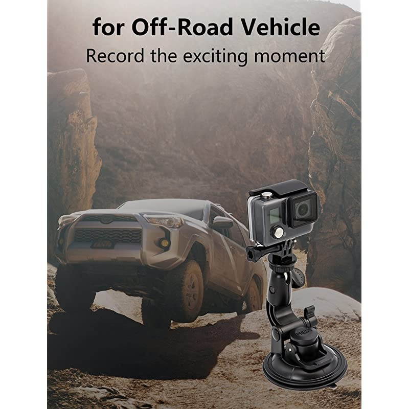 Suction Camera Mount with 14 Thread Metal Clamp