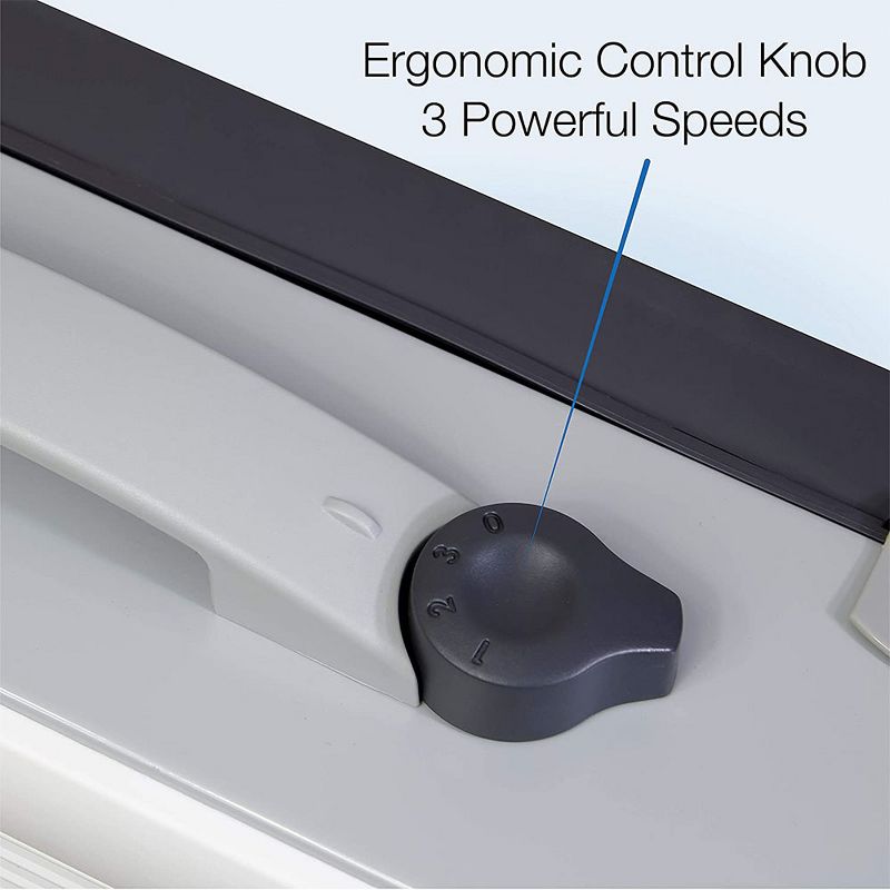 O2COOL Rechargeable Deluxe Necklace Fan with USB Cord Gray