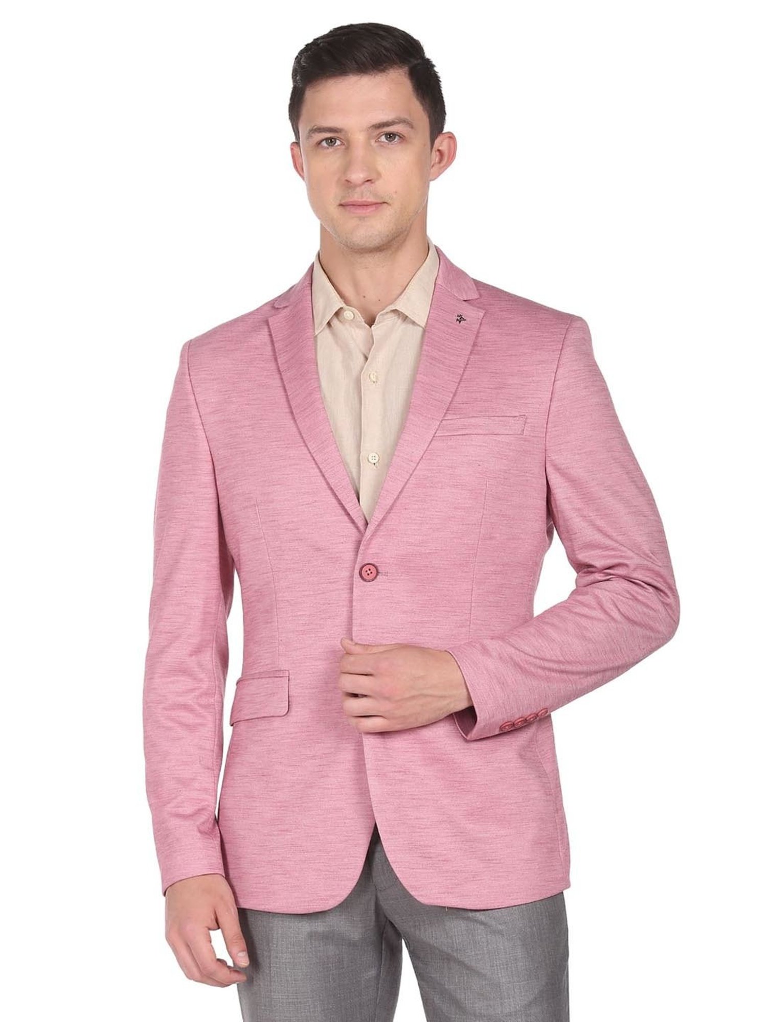 Arrow Pink Slim Fit Blazer