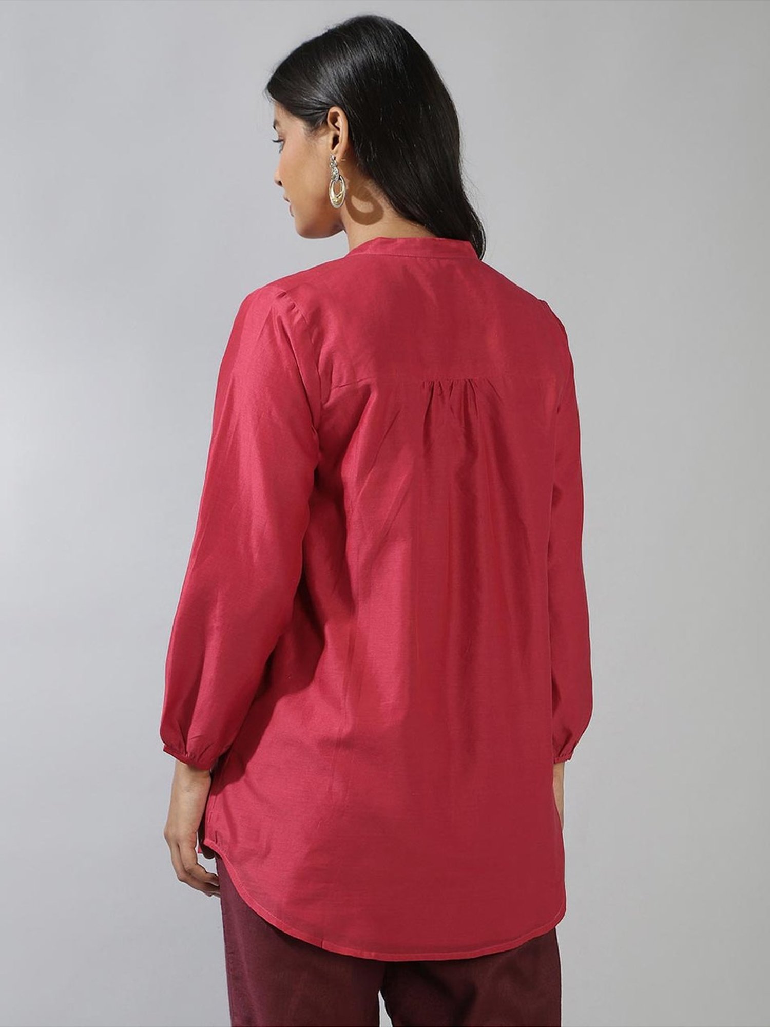 Fabindia Pink Embroidered Tunic