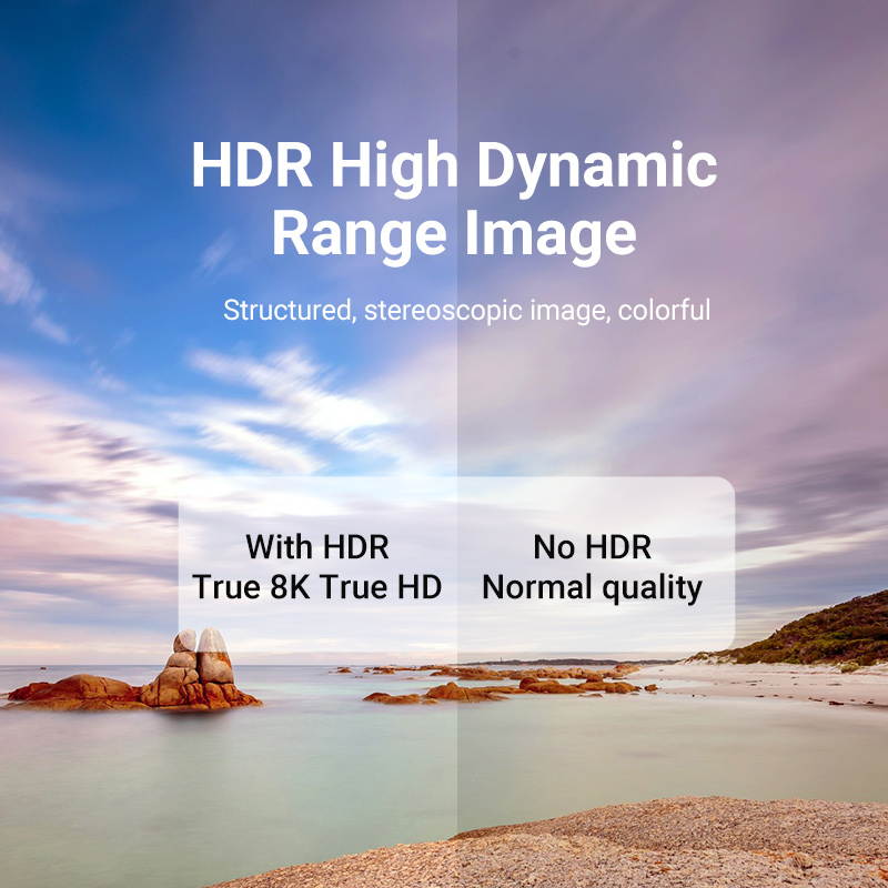 Vention Optical Fiber 8K HDMI 2.1 Cable 48Gbps Ultra High Speed Support 4K@120Hz ,HDCP 2.2 ,eARC,Dolby Atoms Vision HDR10