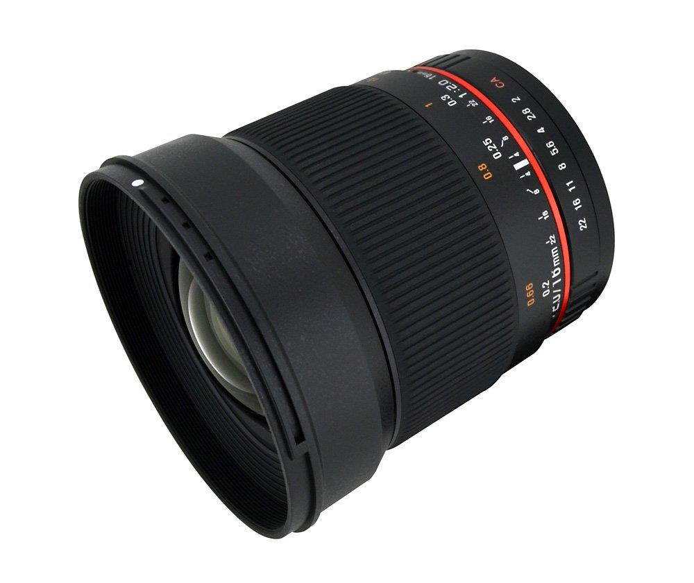 Rokinon 16mm F/2.0 ED AS UMC CS Lens for Sony E (NEX) Mount Cameras #16M-E