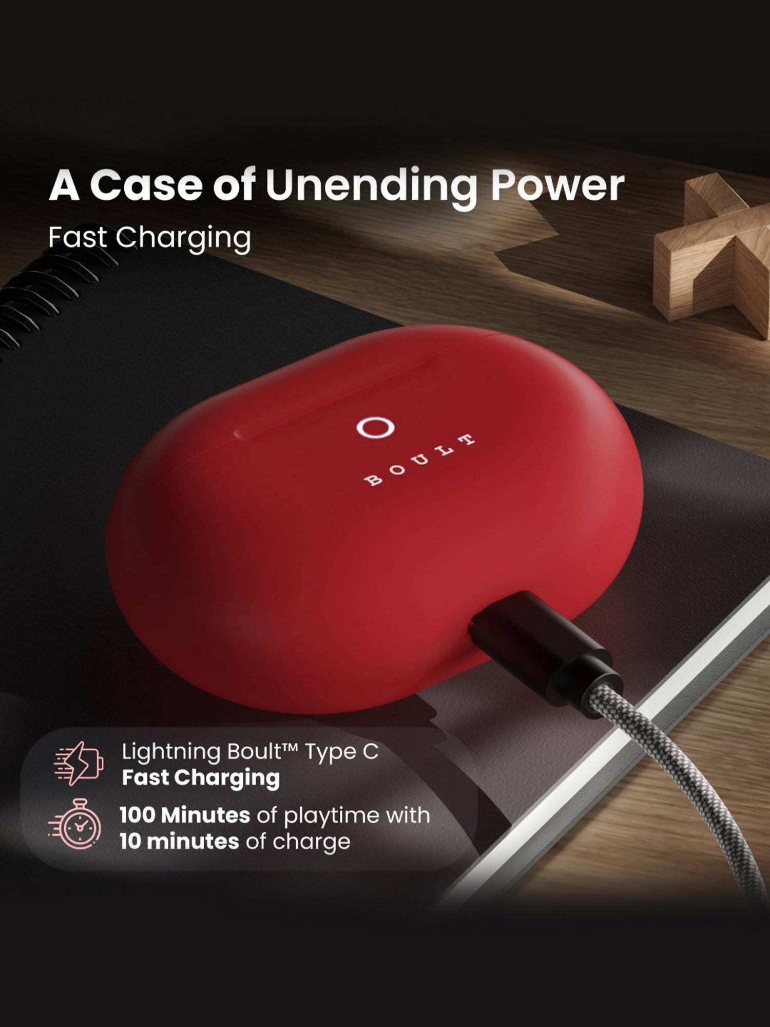 Boat Airdopes Sonik BT Earbuds with 60Hrs Playback & ENx Technology (Thunder Black, True Wireless)