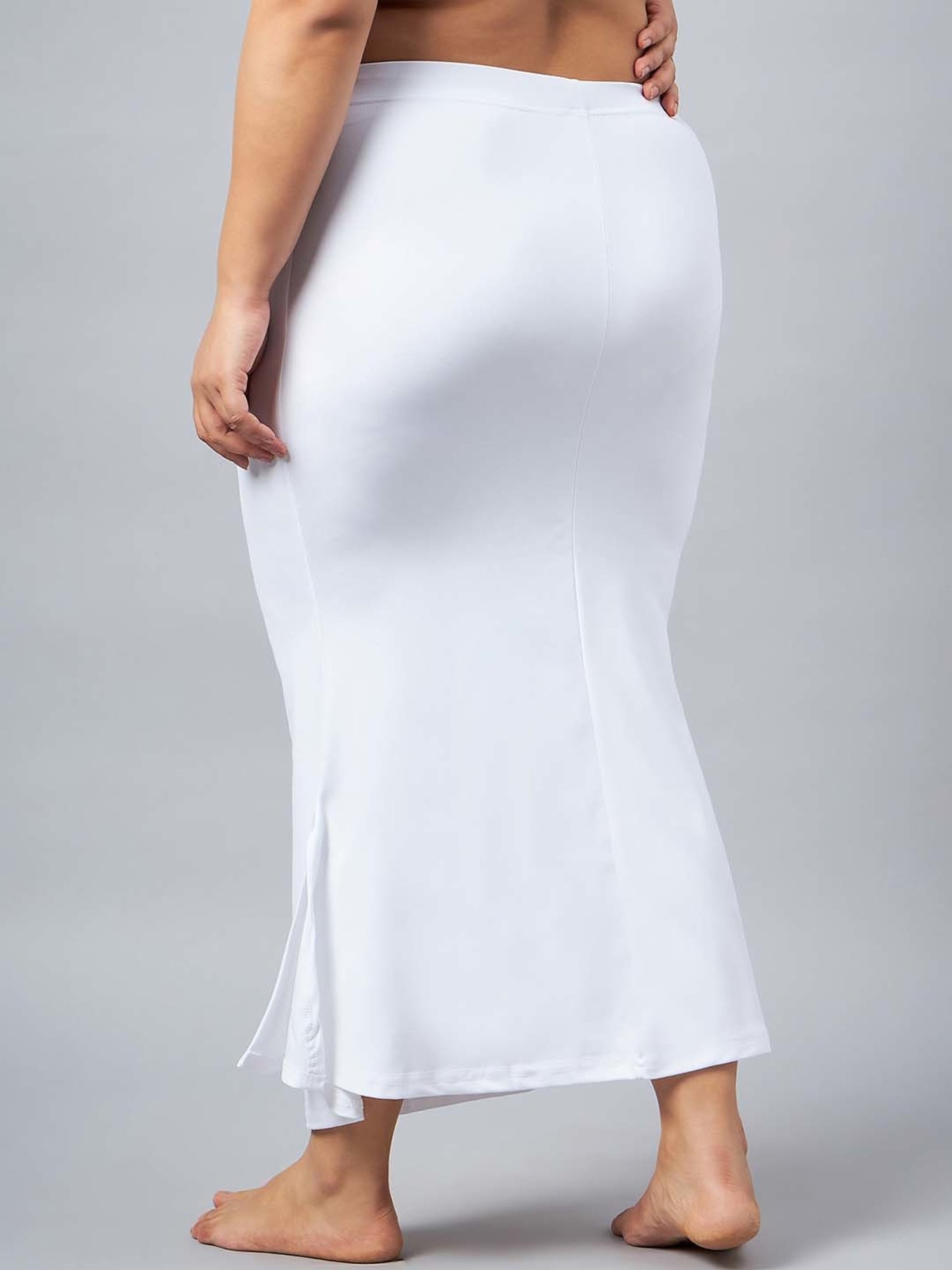 Secrets By ZeroKaata Black & White Plain Saree Shapewear - Pack Of 3