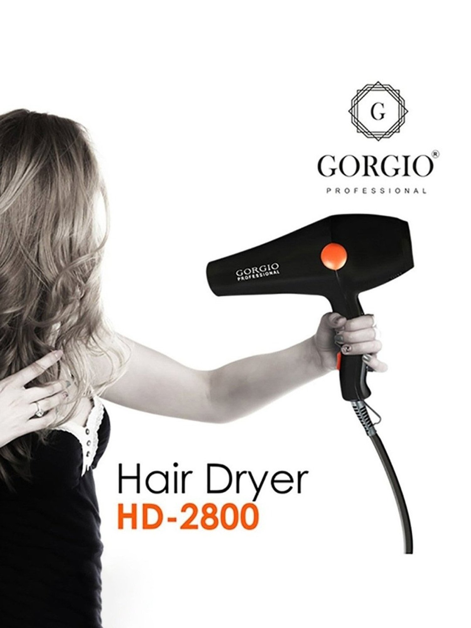 Staunch SHD2011 1600W Compact and Foldable Hair Dryer (White and Pink)